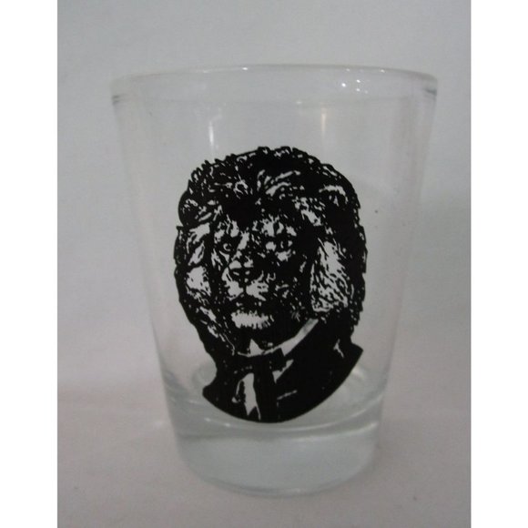 SpitfireGirl Animal Menagerie Shot Glass Set Four New Cat Fox Bear Lion - Picture 3 of 12